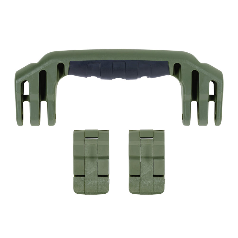 Pelican 1500 Replacement Handle & Latches, OD Green (Set of 1 Handle, 2 Latches) ColorCase 