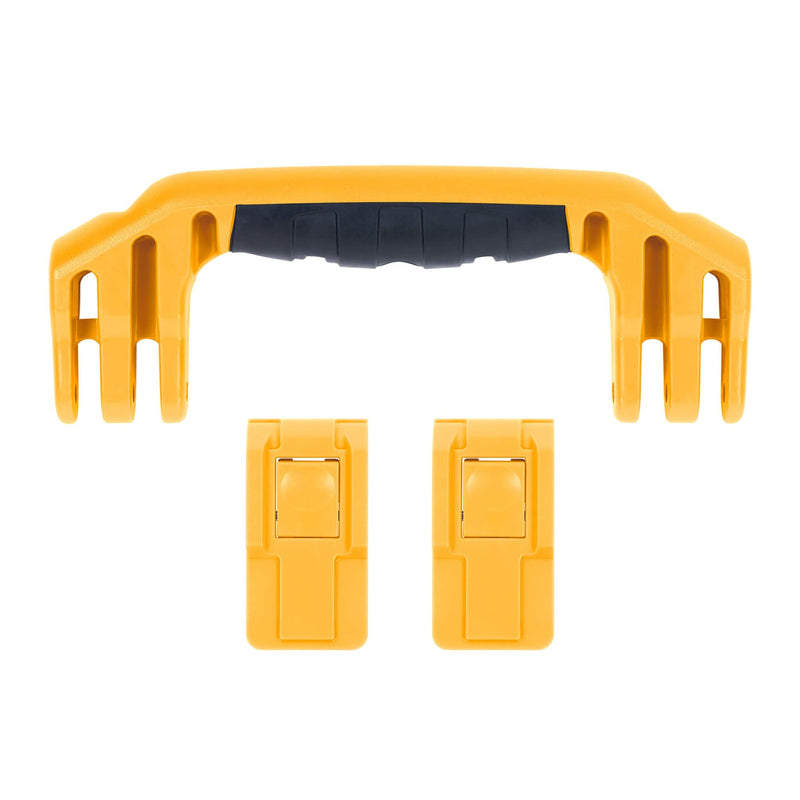 Pelican 1500 Replacement Handle & Latches, Yellow, Push-Button (Set of 1 Handle, 2 Latches) ColorCase 