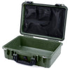 Pelican 1500 Case, OD Green with Black Handle & Latches Mesh Lid Organizer Only ColorCase 015000-0100-130-110