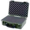 Pelican 1500 Case, OD Green with Black Handle & Latches Pick & Pluck Foam with Convolute Lid Foam ColorCase 015000-0001-130-110