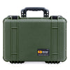 Pelican 1500 Case, OD Green with Black Handle & Latches ColorCase