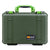 Pelican 1500 Case, OD Green with Lime Green Handle & Latches ColorCase 
