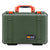 Pelican 1500 Case, OD Green with Orange Handle & Latches ColorCase 