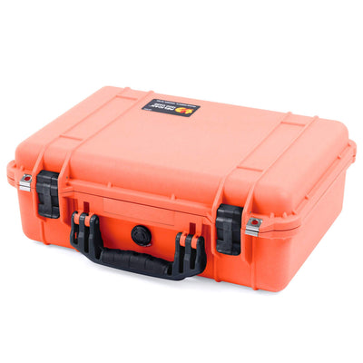 Pelican 1500 Case, Orange with Black Handle & Latches ColorCase