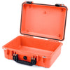 Pelican 1500 Case, Orange with Black Handle & Latches None (Case Only) ColorCase 015000-0000-150-110