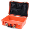 Pelican 1500 Case, Orange with Desert Tan Handle & Latches Mesh Lid Organizer Only ColorCase 015000-0100-150-310
