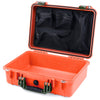 Pelican 1500 Case, Orange with OD Green Handle & Latches Mesh Lid Organizer Only ColorCase 015000-0100-150-130