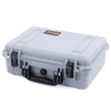 Pelican 1500 Case, Silver with Black Handle & Latches ColorCase