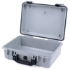 Pelican 1500 Case, Silver with Black Handle & Latches None (Case Only) ColorCase 015000-0000-180-110