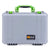Pelican 1500 Case, Silver with Lime Green Handle & Latches ColorCase 