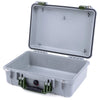 Pelican 1500 Case, Silver with OD Green Handle & Latches None (Case Only) ColorCase 015000-0000-180-130