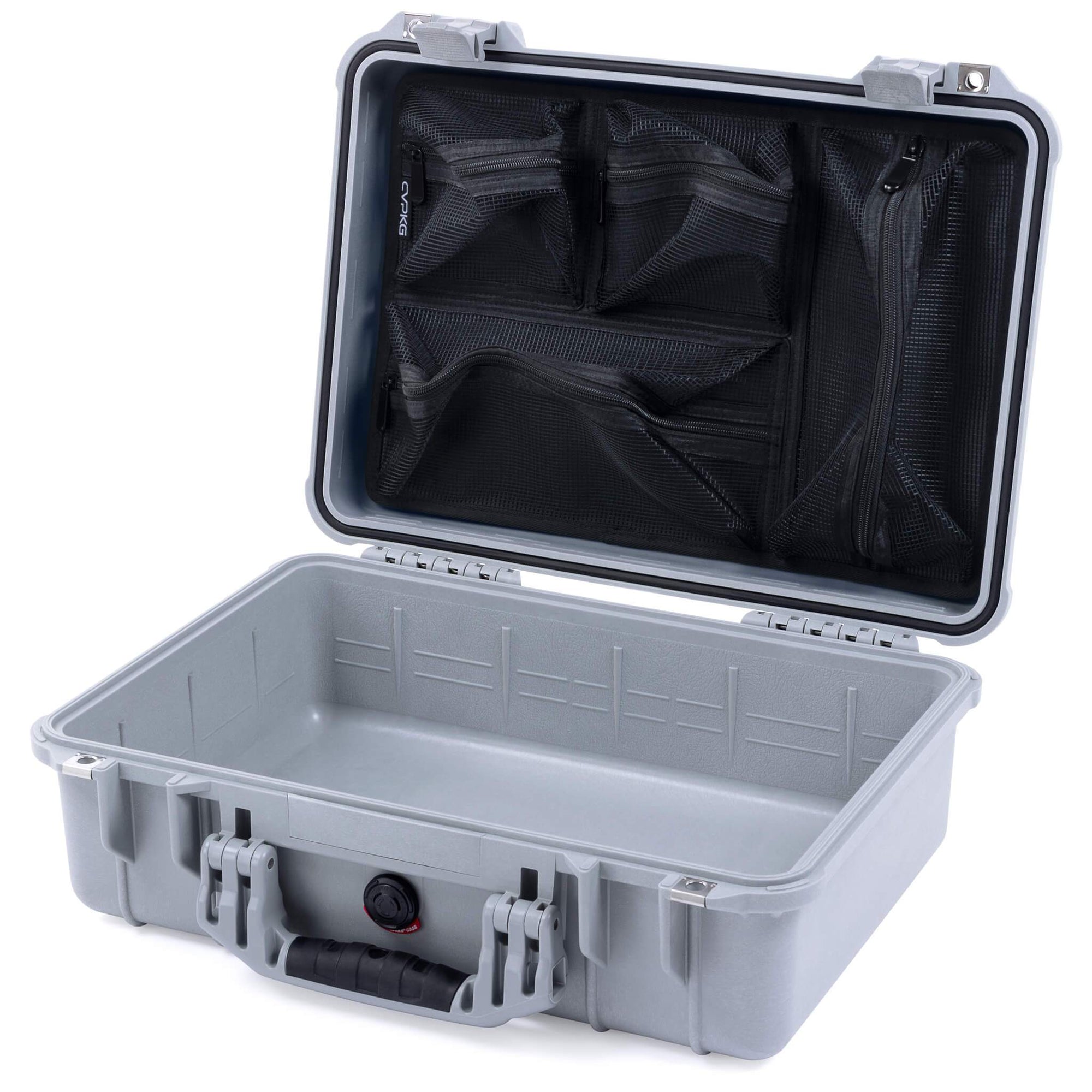 Pelican 1500 Case, Silver Mesh Lid Organizer Only ColorCase 015000-0100-180-180