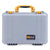 Pelican 1500 Case, Silver with Yellow Handle & Latches ColorCase 