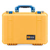 Pelican 1500 Case, Yellow with Blue Handle & Latches ColorCase