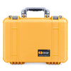 Pelican 1500 Case, Yellow with Silver Handle & Latches ColorCase