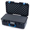 Pelican 1506 Air Case, Black with Blue Handles & Latches Pick & Pluck Foam with Convolute Lid Foam ColorCase 015060-0001-110-120