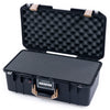 Pelican 1506 Air Case, Black with Desert Tan Handles & Latches Pick & Pluck Foam with Convolute Lid Foam ColorCase 015060-0001-110-310