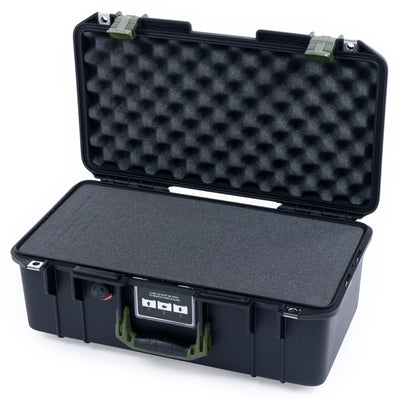 Pelican 1506 Air Case, Black with OD Green Handles & Latches Pick & Pluck Foam with Convolute Lid Foam ColorCase 015060-0001-110-130