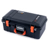 Pelican 1506 Air Case, Black with Orange Handles & Latches ColorCase