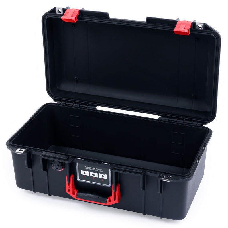 Pelican 1506 Air Case, Black with Red Handles & Latches ColorCase 