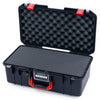 Pelican 1506 Air Case, Black with Red Handles & Latches Pick & Pluck Foam with Convolute Lid Foam ColorCase 015060-0001-110-320
