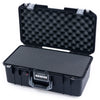Pelican 1506 Air Case, Black with Silver Handles & Latches Pick & Pluck Foam with Convolute Lid Foam ColorCase 015060-0001-110-180