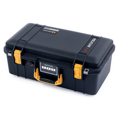 Pelican 1506 Air Case, Black with Yellow Handles & Latches ColorCase