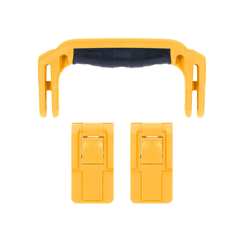 Pelican 1507 Air Replacement Handle & Latches, Yellow, Push-Button (Set of 1 Handle, 2 Latches) ColorCase 