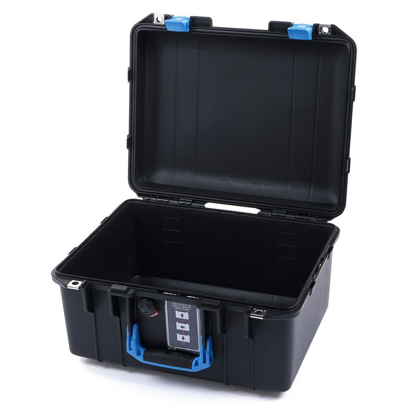 Pelican 1507 Air Case, Black with Blue Handle & Latches ColorCase 