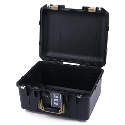 Pelican 1507 Air Case, Black with Desert Tan Handle & Latches None (Case Only) ColorCase 015070-0000-110-310