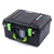 Pelican 1507 Air Case, Black with Lime Green Handle & Latches ColorCase 