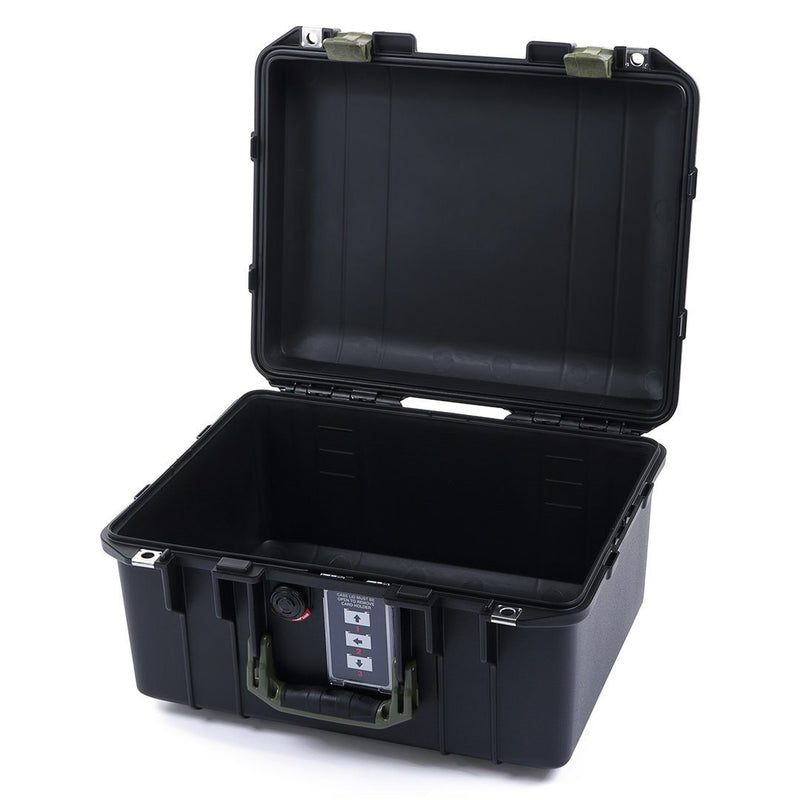 Pelican 1507 Air Case, Black with OD Green Handle & Latches ColorCase 