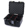 Pelican 1507 Air Case, Black with OD Green Handle & Latches TrekPak Divider System with Convolute Lid Foam ColorCase 015070-0020-110-130