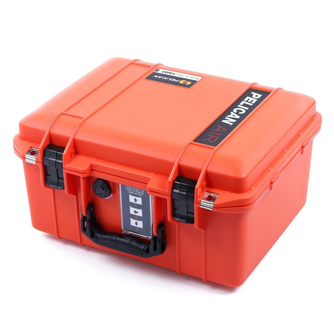 Pelican 1507 Air Case, Orange with Black Handle & Latches ColorCase 