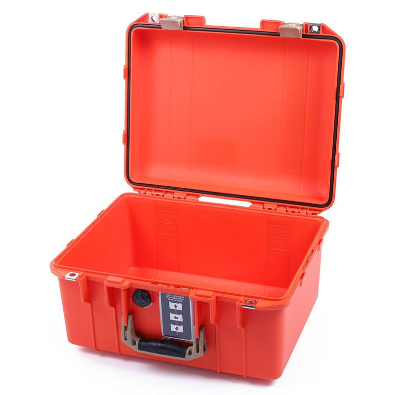 Pelican 1507 Air Case, Orange with Desert Tan Handle & Latches ColorCase 