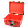 Pelican 1507 Air Case, Orange with Lime Green Handle & Latches None (Case Only) ColorCase 015070-0000-150-300