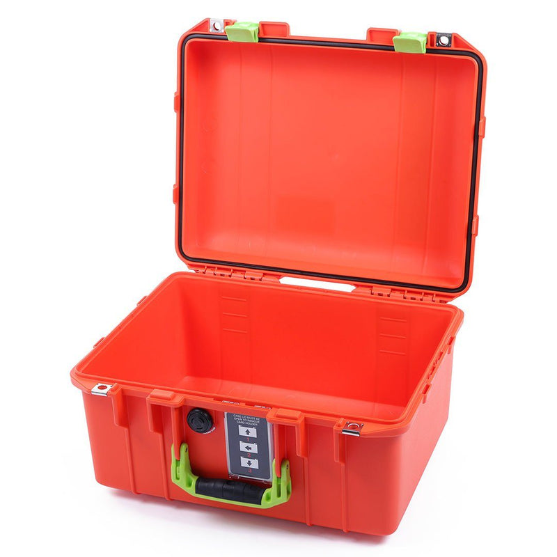 Pelican 1507 Air Case, Orange with Lime Green Handle & Latches ColorCase 
