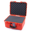 Pelican 1507 Air Case, Orange with OD Green Handle & Latches Pick & Pluck Foam with Convolute Lid Foam ColorCase 015070-0001-150-130
