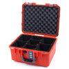 Pelican 1507 Air Case, Orange with Silver Handle & Latches TrekPak Divider System with Convolute Lid Foam ColorCase 015070-0020-150-180