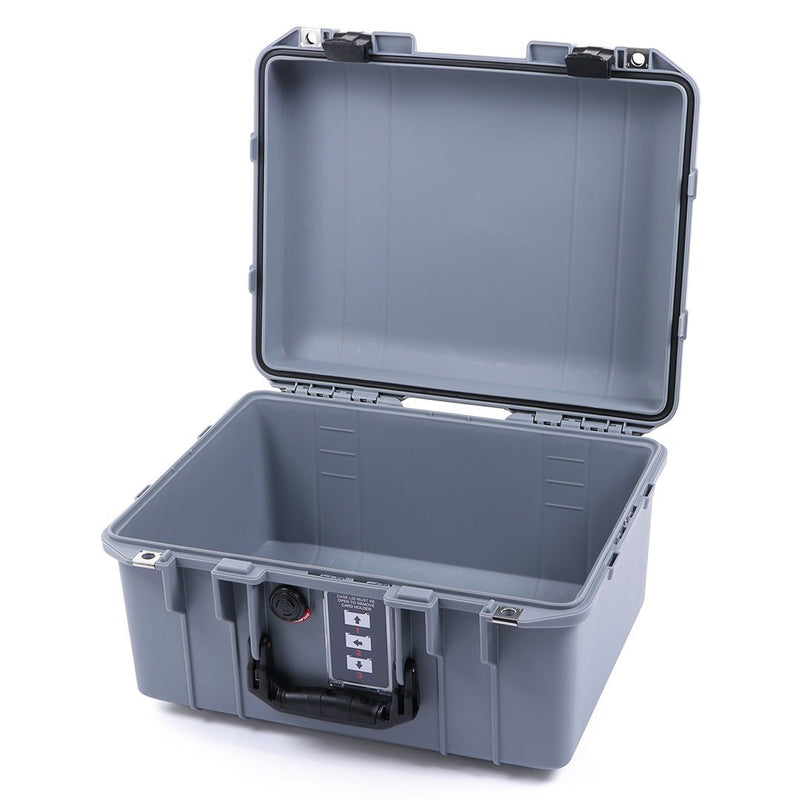 Pelican 1507 Air Case, Silver with Black Handle & Latches ColorCase 