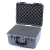 Pelican 1507 Air Case, Silver with Black Handle & Latches Pick & Pluck Foam with Convolute Lid Foam ColorCase 015070-0001-180-110