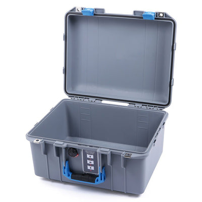 Pelican 1507 Air Case, Silver with Blue Handle & Latches None (Case Only) ColorCase 015070-0000-180-120