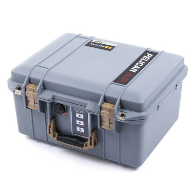 Pelican 1507 Air Case, Silver with Desert Tan Handle & Latches ColorCase