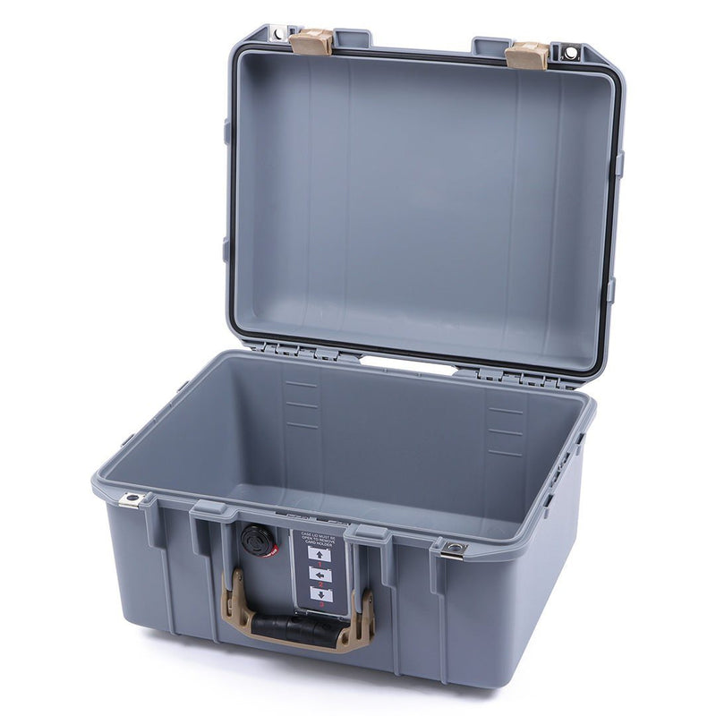 Pelican 1507 Air Case, Silver with Desert Tan Handle & Latches ColorCase 