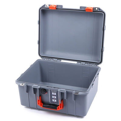 Pelican 1507 Air Case, Silver with Orange Handle & Latches None (Case Only) ColorCase 015070-0000-180-150