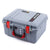 Pelican 1507 Air Case, Silver with Red Handle & Latches ColorCase 