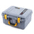 Pelican 1507 Air Case, Silver with Yellow Handle & Latches ColorCase 