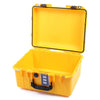 Pelican 1507 Air Case, Yellow with Black Handle & Latches None (Case Only) ColorCase 015070-0000-240-110