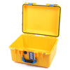 Pelican 1507 Air Case, Yellow with Blue Handle & Latches None (Case Only) ColorCase 015070-0000-240-120