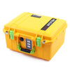 Pelican 1507 Air Case, Yellow with Lime Green Handle & Latches ColorCase
